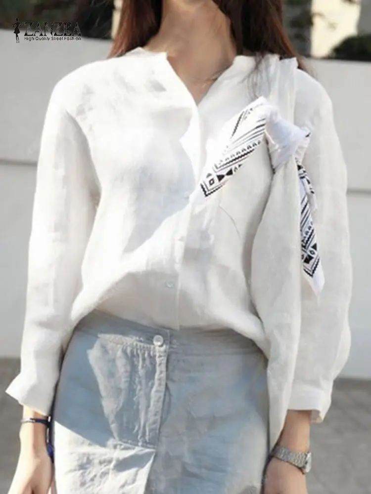 ZANZEA Autumn Fashion Blouse Vintage Long Sleeve Shirt Women V Neck Button Blusas Cotton Chemise Casual Femme Work Tops Oversize
ZANZEA Autumn Fashion Blouse Vintage Long Sleeve Shirt Women V Neck Button Blusas Cotton Chemise Casual Femme Work Tops Oversize
