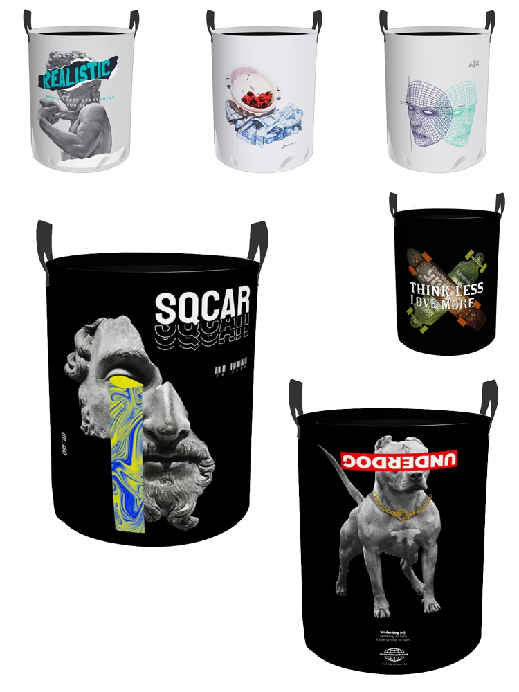 Punk style THINKLESS print pattern double folding laundry basket storage basket waterproof laundry dirty clothes finishing piece
Punk style THINKLESS print pattern double folding laundry basket storage basket waterproof laundry dirty clothes finishing piece
