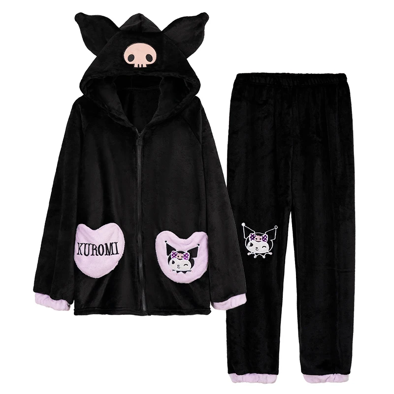 Sanrioed Kuromi Cute Girl Heart Winter Thickened Velvet Nightgown Pants Anime Kawaii Coral Velvet Nightgown Home Clothes
Sanrioed Kuromi Cute Girl Heart Winter Thickened Velvet Nightgown Pants Anime Kawaii Coral Velvet Nightgown Home Clothes