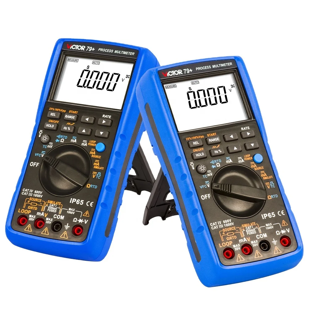 VICTOR 79+ Process Multimeter Resistance 400ohm Thermocouple Frequency 100hz Loop 24V Digital Multimeter
VICTOR 79+ Process Multimeter Resistance 400ohm Thermocouple Frequency 100hz Loop 24V Digital Multimeter