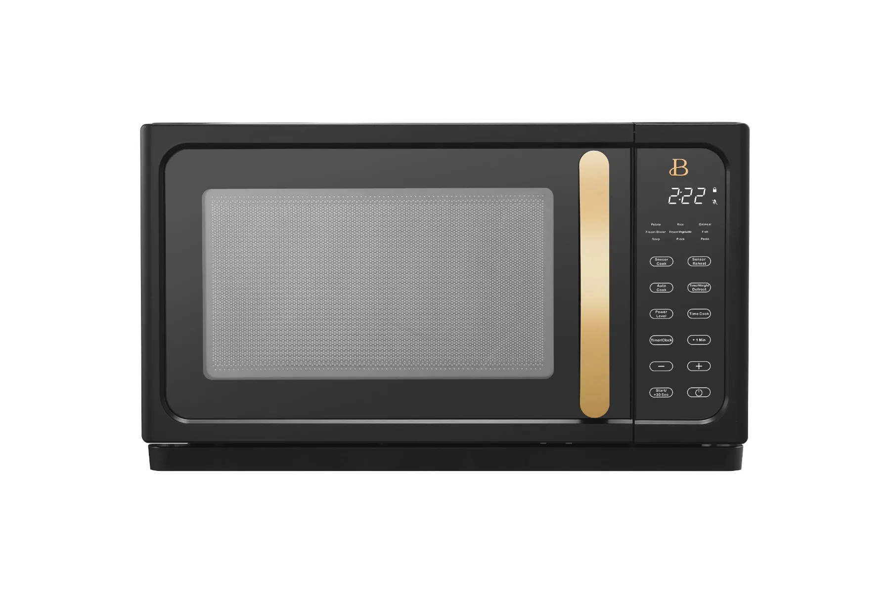 

1.1 Cu ft 1000 Watt, Sensor Microwave Oven Oyster Grey by Drew Barrymore, New