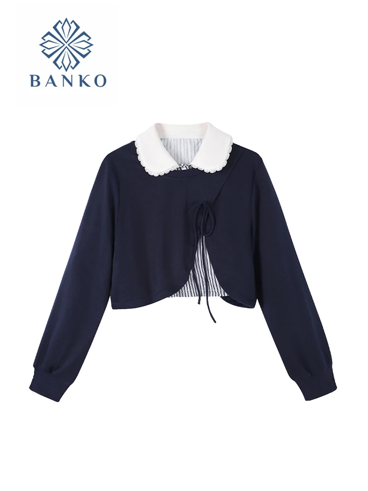 Harajuku Women Autumn Winter High Street Short Coats Peter Pan Collar Korean Style Lace Up Pullovers Sweatshirts Y2k Streetwear
Harajuku Women Autumn Winter High Street Short Coats Peter Pan Collar Korean Style Lace Up Pullovers Sweatshirts Y2k Streetwear