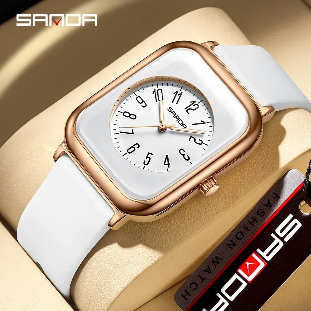 

2023 New Quartz Watch Casual Fashion Ms. Watch Simple Dial 30M Waterproof Wear Resistant Genuine silica gel Reloj 1135