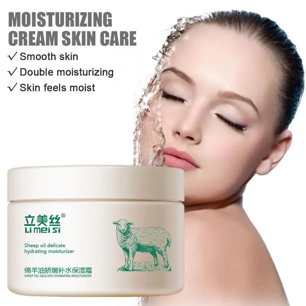 

140g Lanolin Face Cream Whitening Anti-Aging Anti Wrinkle Moisturizing Sheep Oil Collagen Oil Control Shrink Pores Skin Care