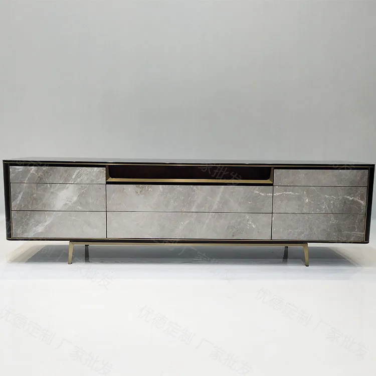 Gold Plated Stainless Steel Base TV Cabinet with 8 Drawers Audiovisual Cabinet
Gold Plated Stainless Steel Base TV Cabinet with 8 Drawers Audiovisual Cabinet