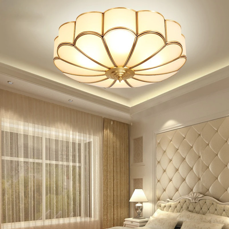 European Style Cpper Bedroom Ceiling Lamp Luxury Atmosphere Round Living Room Lamp Simple Modern Study Room Lamp Warm Room Lamp
European Style Cpper Bedroom Ceiling Lamp Luxury Atmosphere Round Living Room Lamp Simple Modern Study Room Lamp Warm Room Lamp