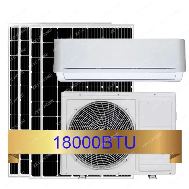 

5000 W 18000 BTU 2 HP 1.5 TON 12000 BTU 1 TON SOLAR POWERED HYBRID AIR CONDITIONING SPLIT SOLAR AIR CONDITIONER