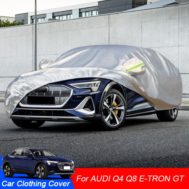 

Full Car Cover For Audi Q4 Q8 E-TRON GT Sportback Rain Frost Snow Dust Waterproof 4Season Protect Anti-UV Cover Auto Accessories