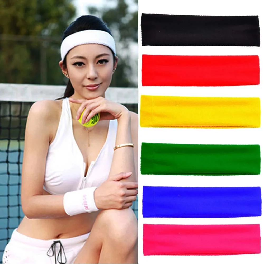 

Outdoor Tennis Hair Accessories Running Headscarf Turban Elastic Hair Bands Sweatband Yoga Headband