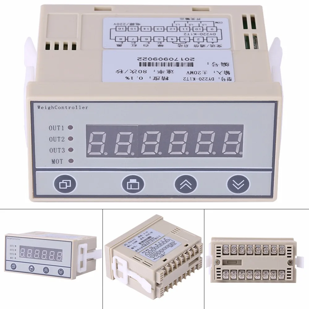 Load cell Indicator Weight Sensor 220V High accuracy Weighing Controller Weight Indicator 6-Digit LED Display 2-pin plug
Load cell Indicator Weight Sensor 220V High accuracy Weighing Controller Weight Indicator 6-Digit LED Display 2-pin plug