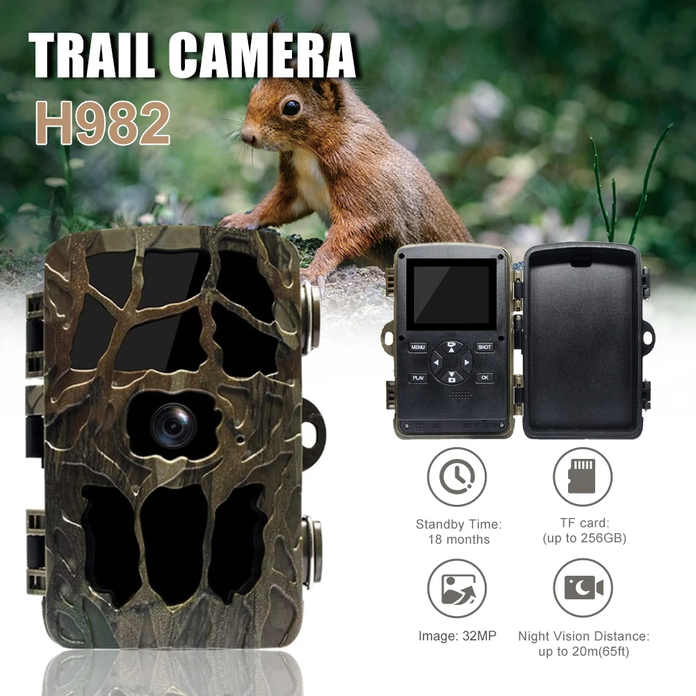 1080P 4K Trail Camera IR Night Vision 0.2s Trigger Time Digital Camera Battery Operated Waterproof for Outdoor Wildlife Scouting
1080P 4K Trail Camera IR Night Vision 0.2s Trigger Time Digital Camera Battery Operated Waterproof for Outdoor Wildlife Scouting