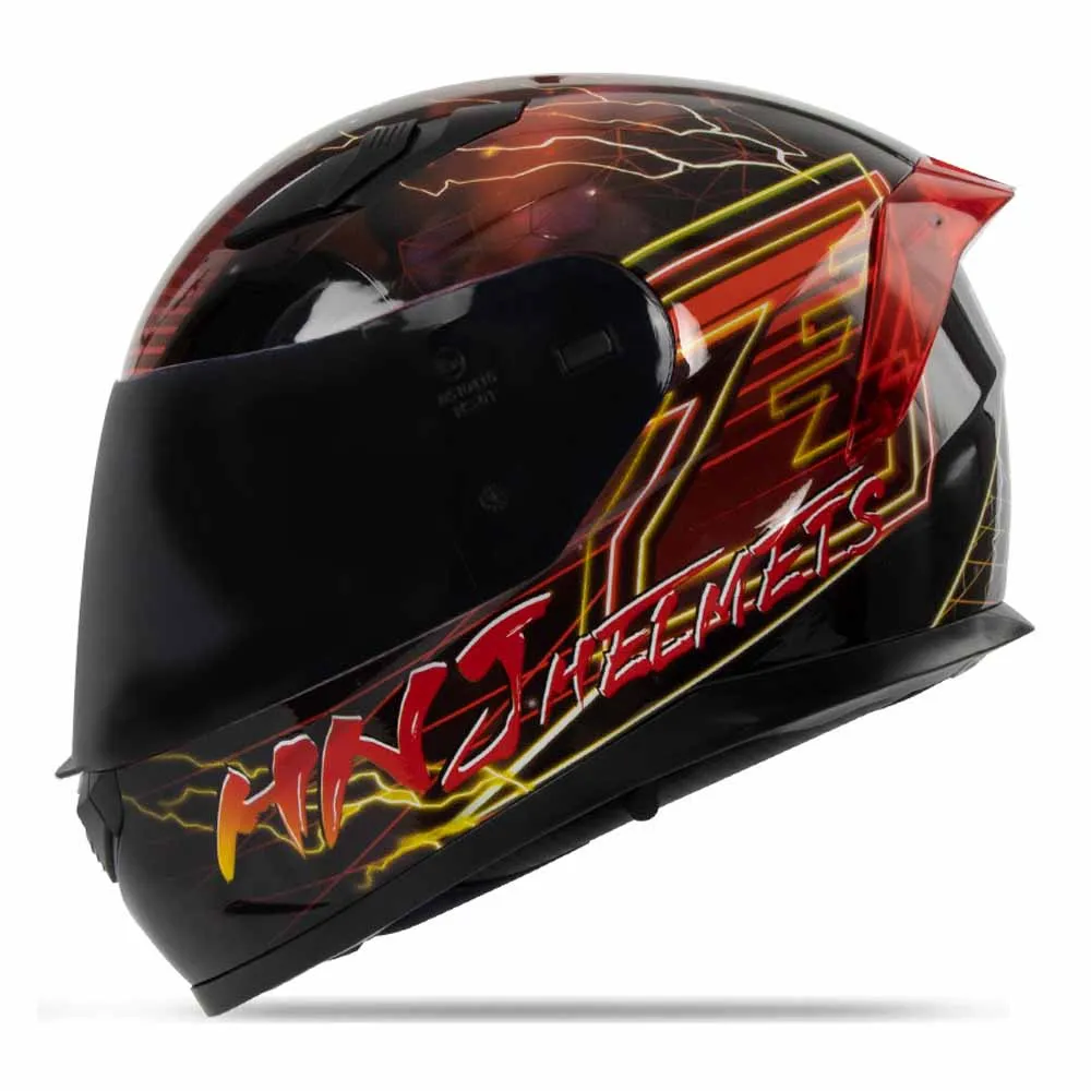 

Red Lightning Full Face Biker Helmets Wear-Resistant Motorcycles Accessories Anti-Fall Head Protection Breathable Motocross Kask