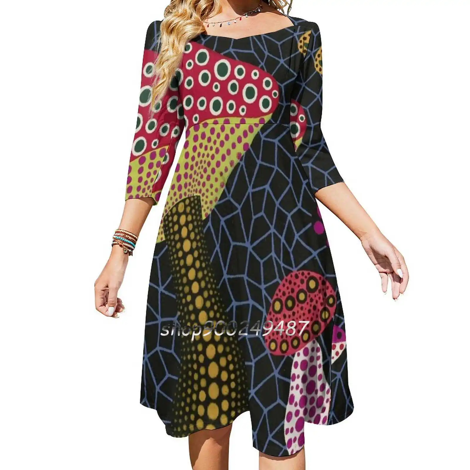 Yayoi Kusama Art Sweetheart Knot Flared Dress Fashion Design Large Size Loose Dress Yayoi Kusama Kusama Yayoi Kusama Yayoi
Yayoi Kusama Art Sweetheart Knot Flared Dress Fashion Design Large Size Loose Dress Yayoi Kusama Kusama Yayoi Kusama Yayoi