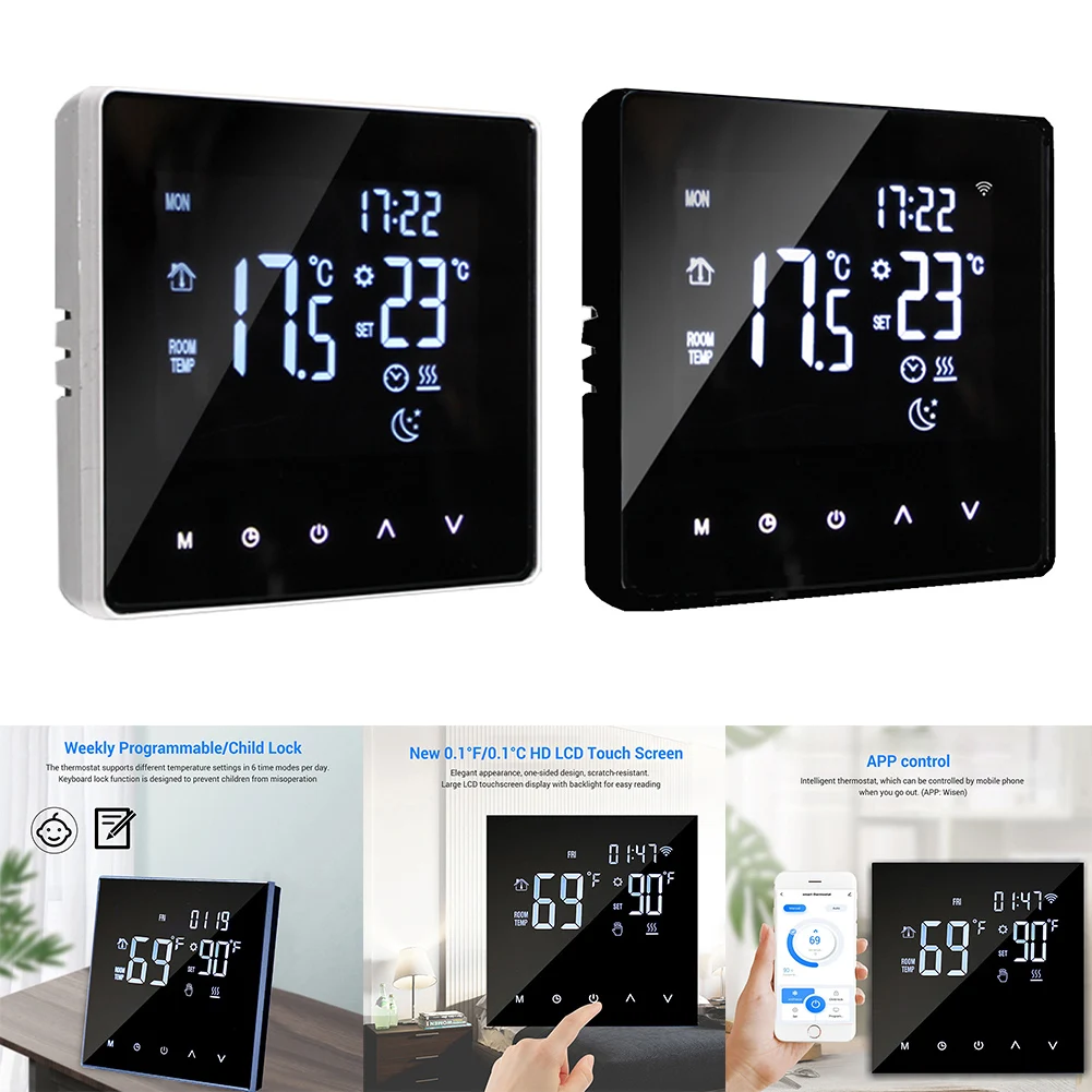 Digital Smart Thermostat Programmable Wifi Wireless Home Room Sensor App Control Smart Home Appliance For Electric Heating
Digital Smart Thermostat Programmable Wifi Wireless Home Room Sensor App Control Smart Home Appliance For Electric Heating