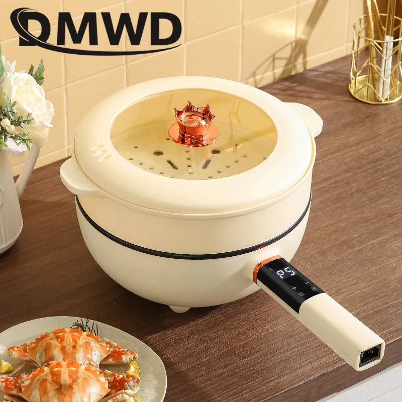 

Electric Frying Pan Skillet Food Steamer Multifunctional Stew Soup Cooker Hotpot Noodles Pasta Rice Cooking Pot Steak Grill EU