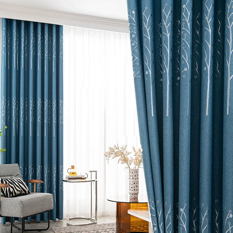 Popangel High Quality 1PC Gray Modern Thickening Polyester Trees Jacquard Blackout Living Room Window Curtain 
Popangel High Quality 1PC Gray Modern Thickening Polyester Trees Jacquard Blackout Living Room Window Curtain
