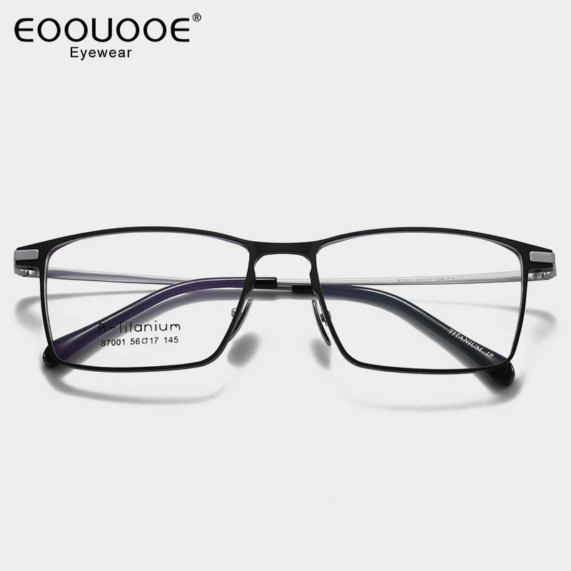 

Men New Office Square Style Glasses Titanium Aluminum Magnesium Eyeglasses Prescription Myopia Frame Oculos Optical Eyewear Lens