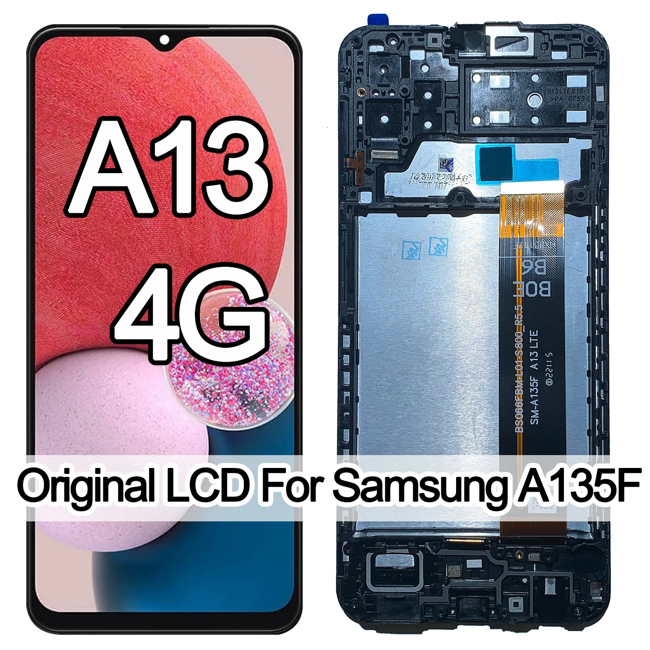 

6.6" Original For Samsung Galaxy A13 4G LCD Display Touch Screen Digitizer For Samsung A13 LTE A135F A135B A135U SM-A135U1 LCD