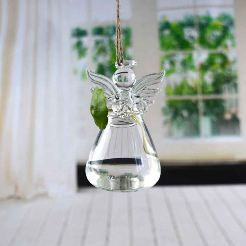 1Pc Angel Shaped Transparent Glass Flower Vase Hanging Plant Vase Garden Decor
1Pc Angel Shaped Transparent Glass Flower Vase Hanging Plant Vase Garden Decor