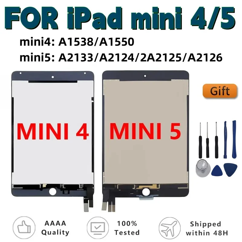 

Новый ЖК-дисплей для iPad Mini 4(A1538/A1550) mini5 (A2133/A2124/A2125/A2126) дисплей сенсорный экран дигитайзер панель в сборе Замена