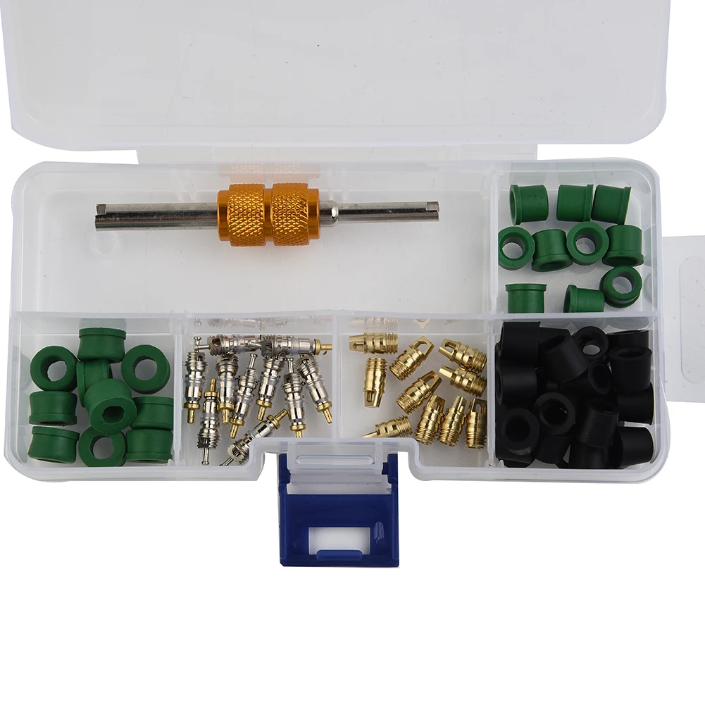 Comprehensive Car Air Conditioning Repair Kit, 71pcs, Valve Cores, Hose Gaskets, Great for Handling Small Leaks
Comprehensive Car Air Conditioning Repair Kit, 71pcs, Valve Cores, Hose Gaskets, Great for Handling Small Leaks