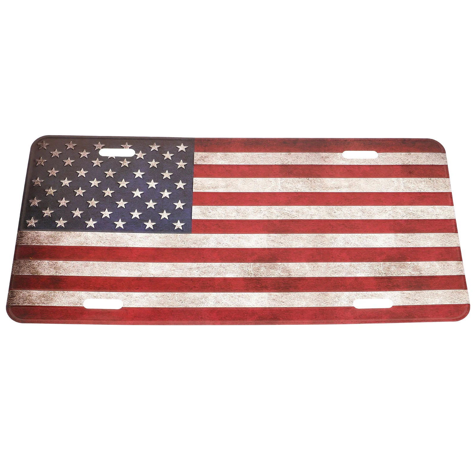 

Rustic Usa Flag American Flag License Plate Novelty Auto Car Tag License Plate Holder Vanity Gift American Patriotic Us Vehicle