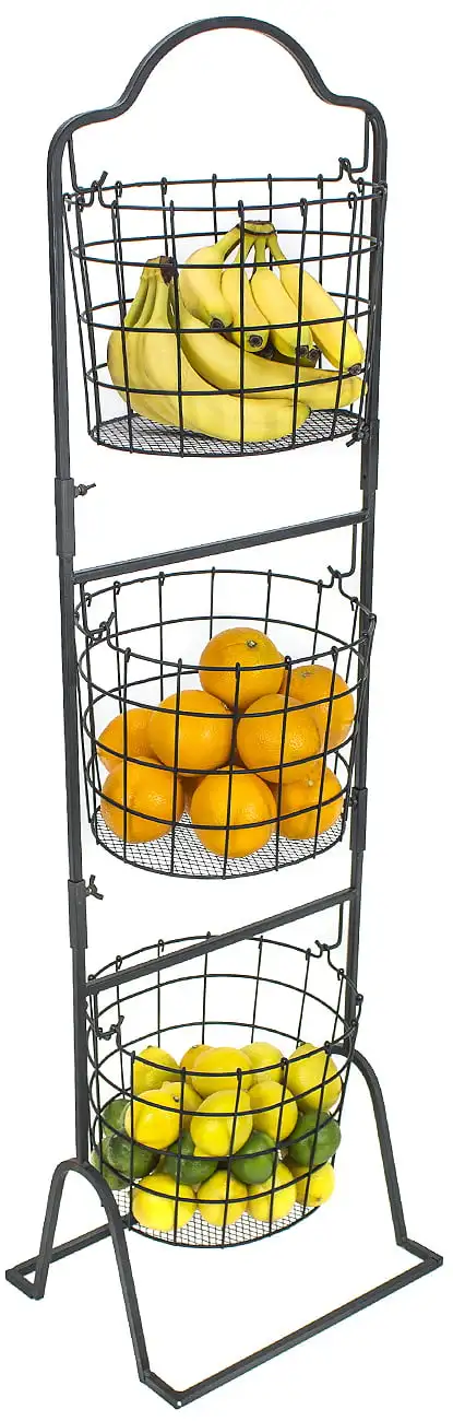 Sorbus 3-Tier Wire Market Basket Stand for Fruit, Vegetables, Toiletries, Household Items, and More, Stylish Tiered Serving Stan
Sorbus 3-Tier Wire Market Basket Stand for Fruit, Vegetables, Toiletries, Household Items, and More, Stylish Tiered Serving Stan