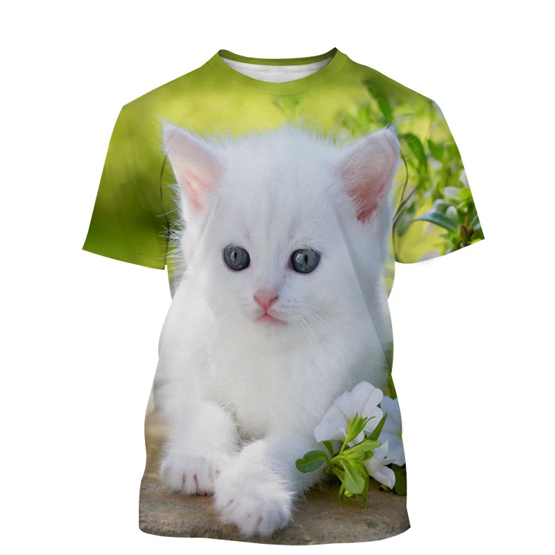 Men And Women Street Art Cool Short-Sleeved All-Match Tops Cat Latest 3D Printing T-shirt Fashion Casual Cute Harajuku Style
Men And Women Street Art Cool Short-Sleeved All-Match Tops Cat Latest 3D Printing T-shirt Fashion Casual Cute Harajuku Style