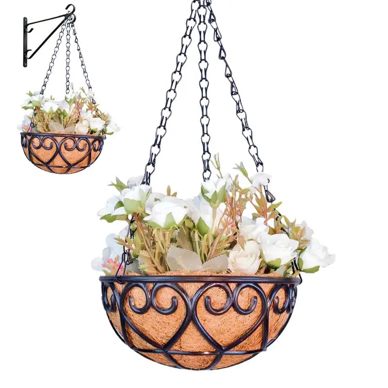 

Metal Hanging Pot Plant Hanger Chain Flower Planter Hanger Wall decor Hangings Planter 10 Inch Hangings Pots Wire Flower Baskets