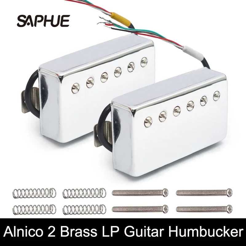 Alnico 2 Humbucker Guitar Pickup 4 Coil Cable 7.5k/8.6k Coil Splitting with Brass Cover Alnico II Pickup for LP Guitar Chrome
Alnico 2 Humbucker Guitar Pickup 4 Coil Cable 7.5k/8.6k Coil Splitting with Brass Cover Alnico II Pickup for LP Guitar Chrome