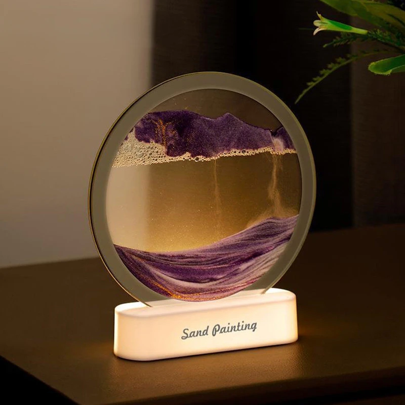 Night Light USB Three-dimensional Creative Quicksand Painting Hourglass Painting Home Bedroom Atmosphere LED Table Lamp
Night Light USB Three-dimensional Creative Quicksand Painting Hourglass Painting Home Bedroom Atmosphere LED Table Lamp
