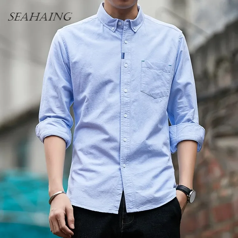 Men's Long Sleeve Oxford Plaid Striped Casual Shirt Front Patch Chest Pocket Regular-fit Button-down Collar Thick Work Shirts
Men's Long Sleeve Oxford Plaid Striped Casual Shirt Front Patch Chest Pocket Regular-fit Button-down Collar Thick Work Shirts