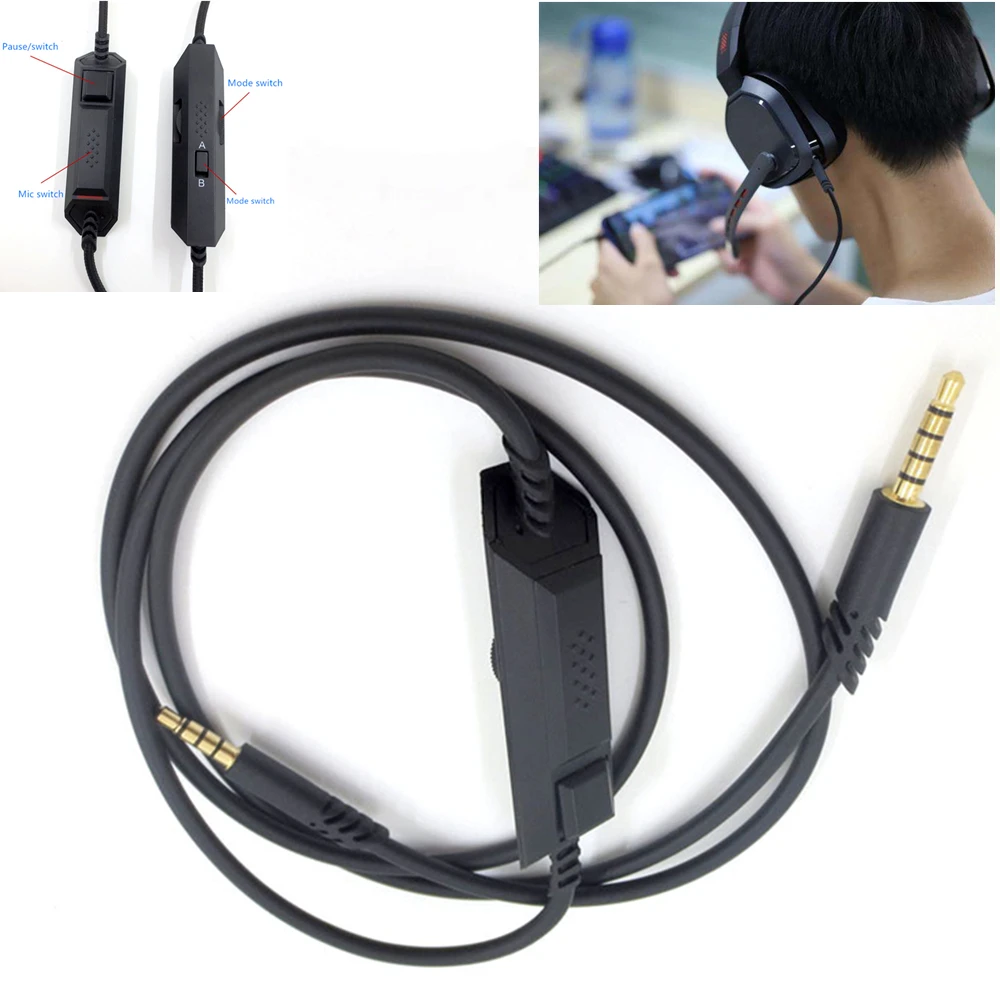 For Logitech Astro A10 A40 Gaming Headset Audio Cable Microphone Volume Control Wire Line With Control Switch 100cm
For Logitech Astro A10 A40 Gaming Headset Audio Cable Microphone Volume Control Wire Line With Control Switch 100cm