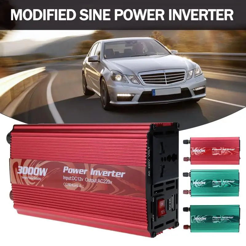 3000 Watts Pure Sine Wave Power Inverter Modified Sine Wave Car Voltage Interchanger USB Power Converter Adapter For Home Car
3000 Watts Pure Sine Wave Power Inverter Modified Sine Wave Car Voltage Interchanger USB Power Converter Adapter For Home Car