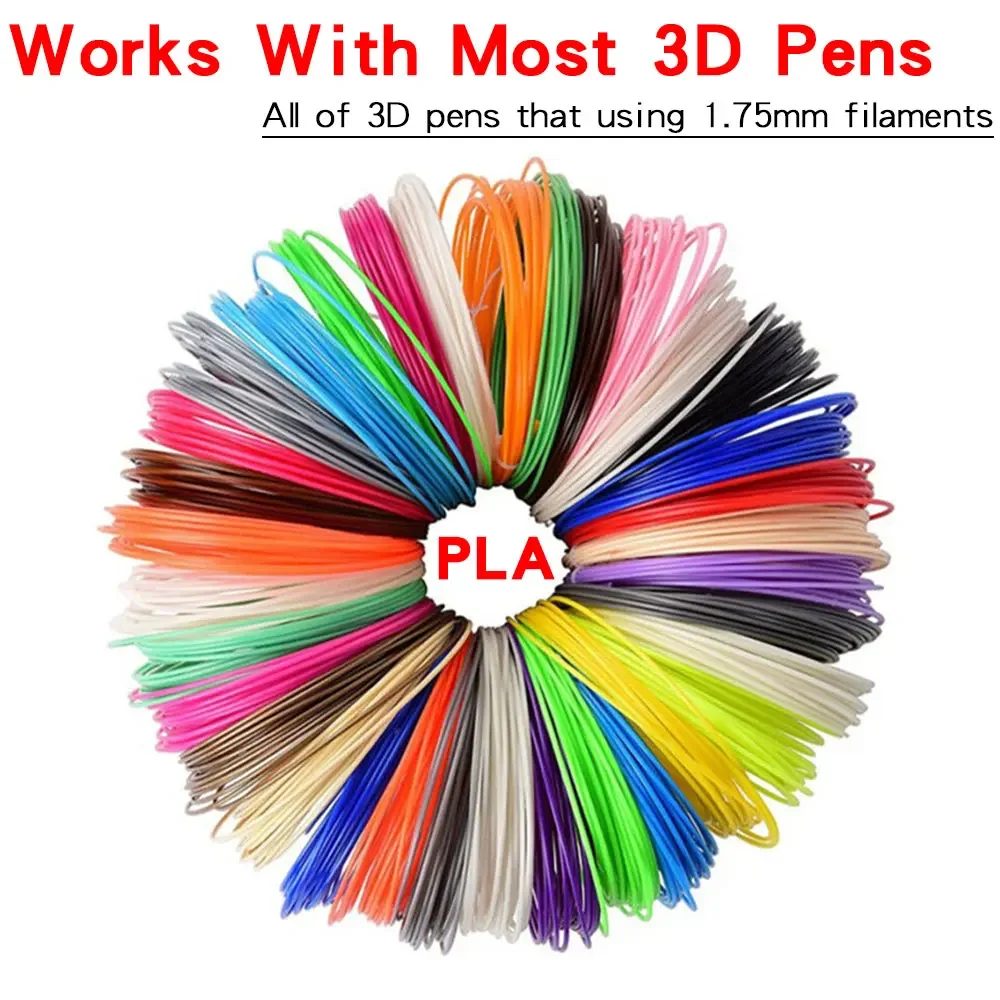 

PLA Colored Odorless Safety Plastic 3D Pen Filament Diameter 1.75mm For 3D Printing Pen Kids Birthday Creative Christmas Gift