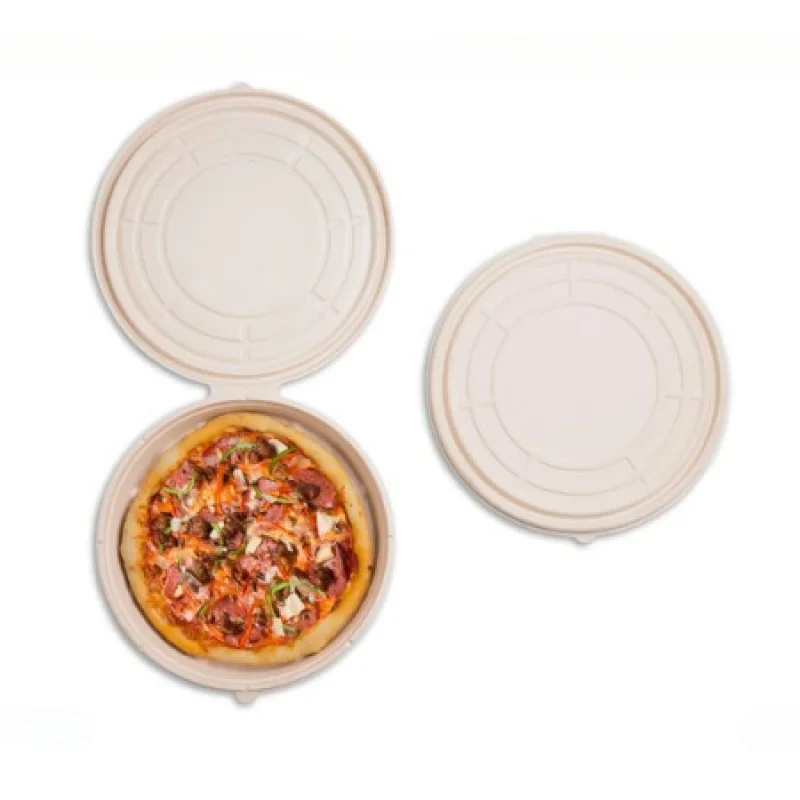 Customized productWholesale Biodegradable Food Grade Takeaway Oil-proof Sugarcane Bagasse Round Pizza Box with Lid
Customized productWholesale Biodegradable Food Grade Takeaway Oil-proof Sugarcane Bagasse Round Pizza Box with Lid