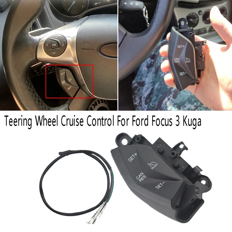 Car Steering Wheel Speed Control Switch Cruise Control System For Ford Focus 3 Kuga Spare Parts Accessories
Car Steering Wheel Speed Control Switch Cruise Control System For Ford Focus 3 Kuga Spare Parts Accessories