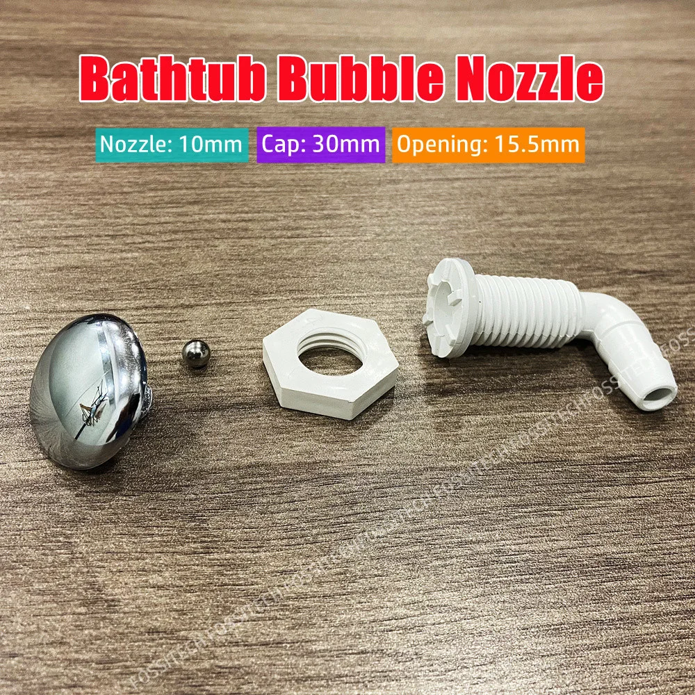 10mm Nozzle 30mm Cover Twisted Teeth Bow Bubble Nozzle Chromed Cap PVC Base Hot Tub Air Jet Massage Bathtub Accessories
10mm Nozzle 30mm Cover Twisted Teeth Bow Bubble Nozzle Chromed Cap PVC Base Hot Tub Air Jet Massage Bathtub Accessories
