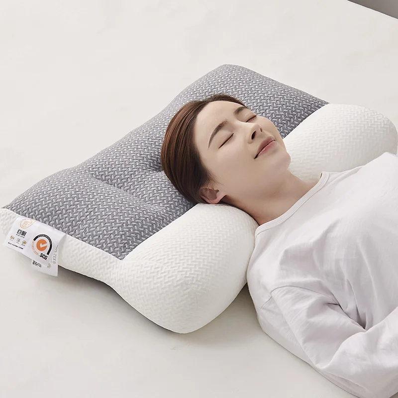 

Ergonomic Pillow Contour Memory Foam Cervical Pillow Ergonomic Orthopedic Neck Pain Pillow for Side Back Stomach Sleeper