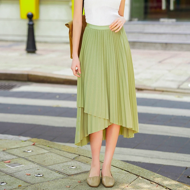 Irregular Pleated Skirt Midi Long Skirt Women Spring Autumn Korean Fashion Ladies Work Casual All-Match Skirts High Quality
Irregular Pleated Skirt Midi Long Skirt Women Spring Autumn Korean Fashion Ladies Work Casual All-Match Skirts High Quality