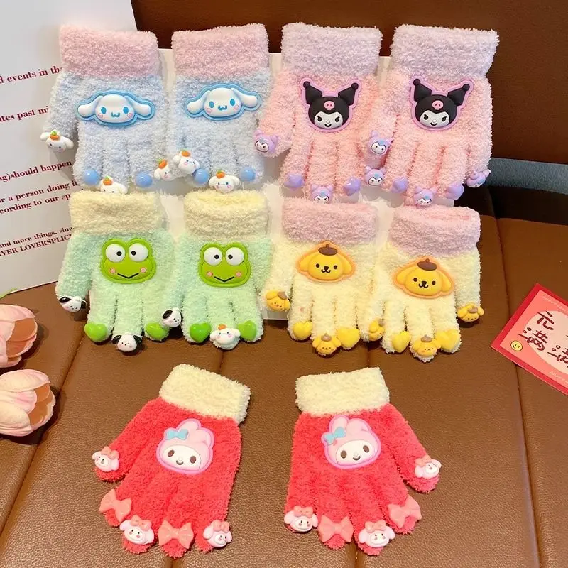 New Sanrio My Melody Cinnamoroll Anime Kawaii Children Warm Gloves Cute Cartoon Kuromi Five-Finger Set Lovely Toys for Kids
New Sanrio My Melody Cinnamoroll Anime Kawaii Children Warm Gloves Cute Cartoon Kuromi Five-Finger Set Lovely Toys for Kids
