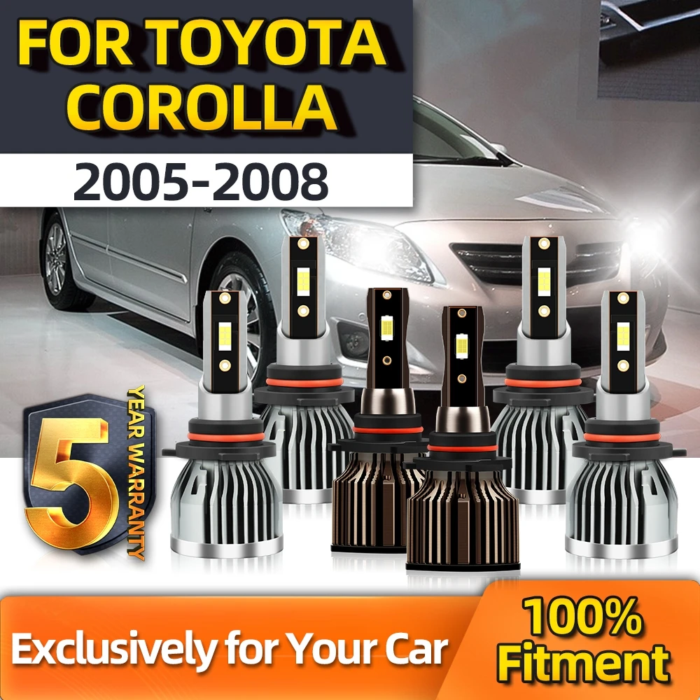 Crossfox Car Headlight Fog Lamp 9006+ 9005 9006 High/ Low Beam CSP Chips Lamp Combo Kits For Toyota COROLLA 2005 2006 2007 2008
Crossfox Car Headlight Fog Lamp 9006+ 9005 9006 High/ Low Beam CSP Chips Lamp Combo Kits For Toyota COROLLA 2005 2006 2007 2008