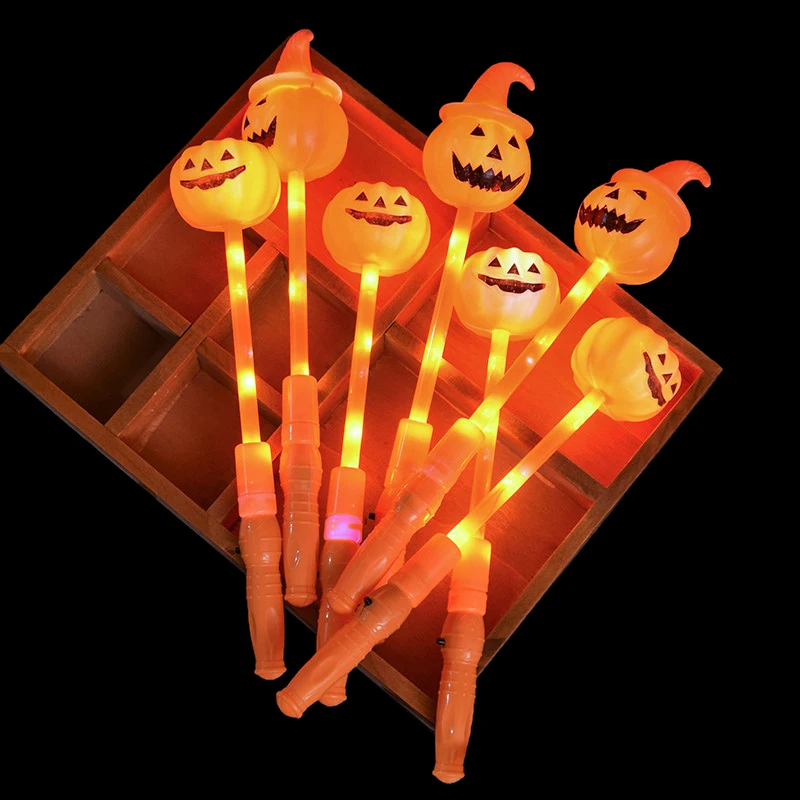 

1 шт. Хэллоуин светящийся череп реквизит весенние стержни светящаяся волшебная палочка вспышка Скелет детские светящиеся игрушки