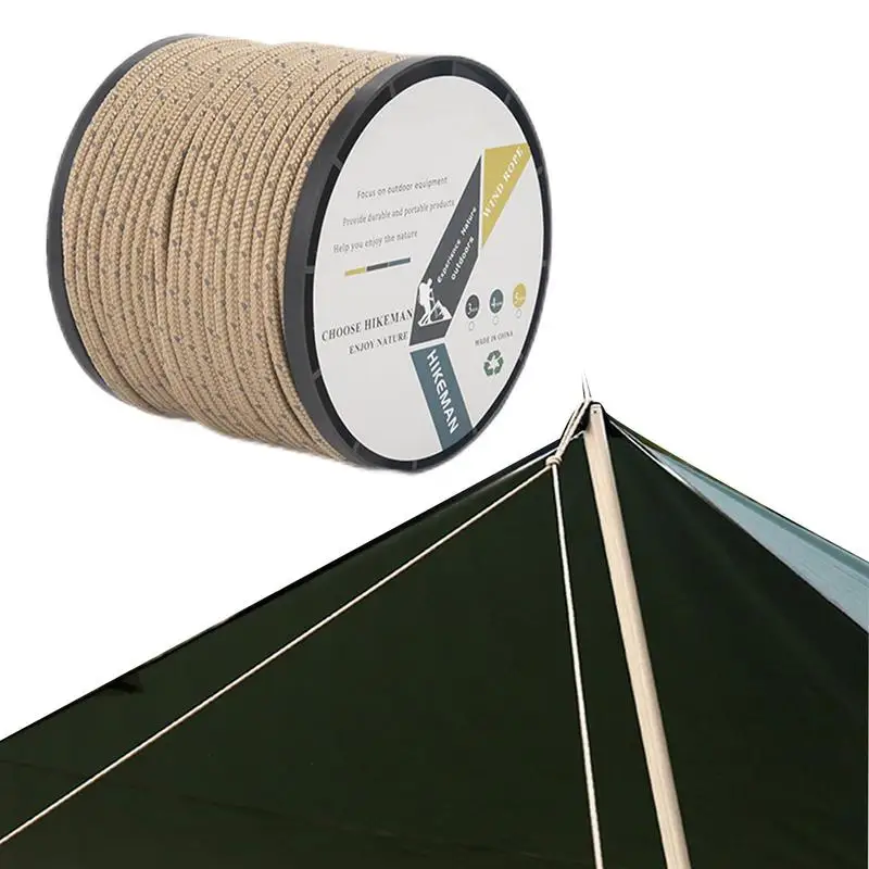 

Sun Shade Sail Rope 50m Windproof Guyline Nylon Reflective Rope Multifunctional Cord For Tent Canopy Curtain Clothesline And For