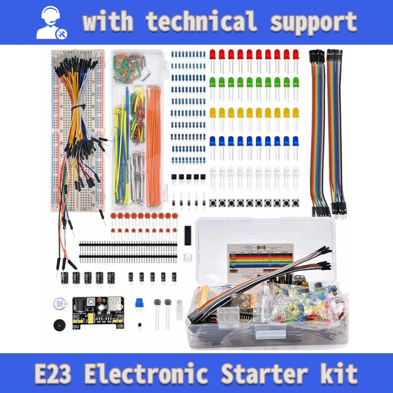 

DIY Project Starter Kit For Arduino UNO R3 DIY Electronic Component Set With 830/400 Tie-points Breadboard