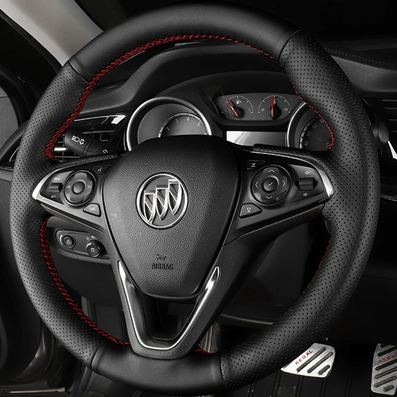 Для Buick Envision Verano 2005-2015 DIY Сшитая вручную черная натуральная кожа Автомобильный чехол на рулевое колесо Автомобильные аксессуары
Для Buick Envision Verano 2005-2015 DIY Сшитая вручную черная натуральная кожа Автомобильный чехол на рулевое колесо Автомобильные аксессуары