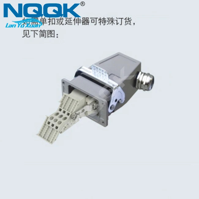 (HDC-HE-16/6-06D) 22pin 500V 16 pin Industrial rectangular waterproof heavy duty connector
(HDC-HE-16/6-06D) 22pin 500V 16 pin Industrial rectangular waterproof heavy duty connector