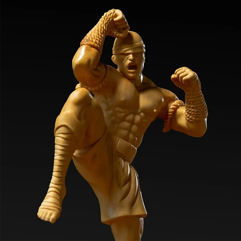 Li Qing, скульптура из натурального дерева, деревянная статуя, украшение для дома и гостиной, персонажи ручной работы из массива дерева