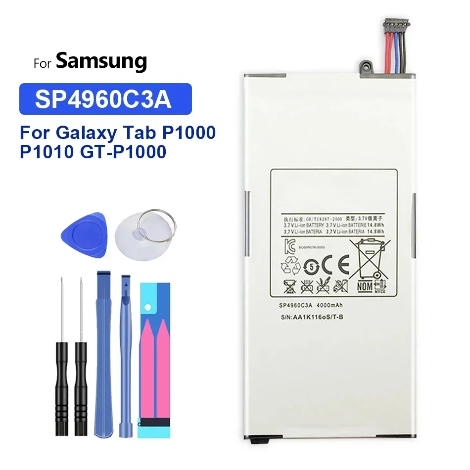 Аккумулятор для планшета Samsung GALAXY Tab 7,0 GT P1000 P1010 SP4960C3A 4000 мАч
Аккумулятор для планшета Samsung GALAXY Tab 7,0 GT P1000 P1010 SP4960C3A 4000 мАч