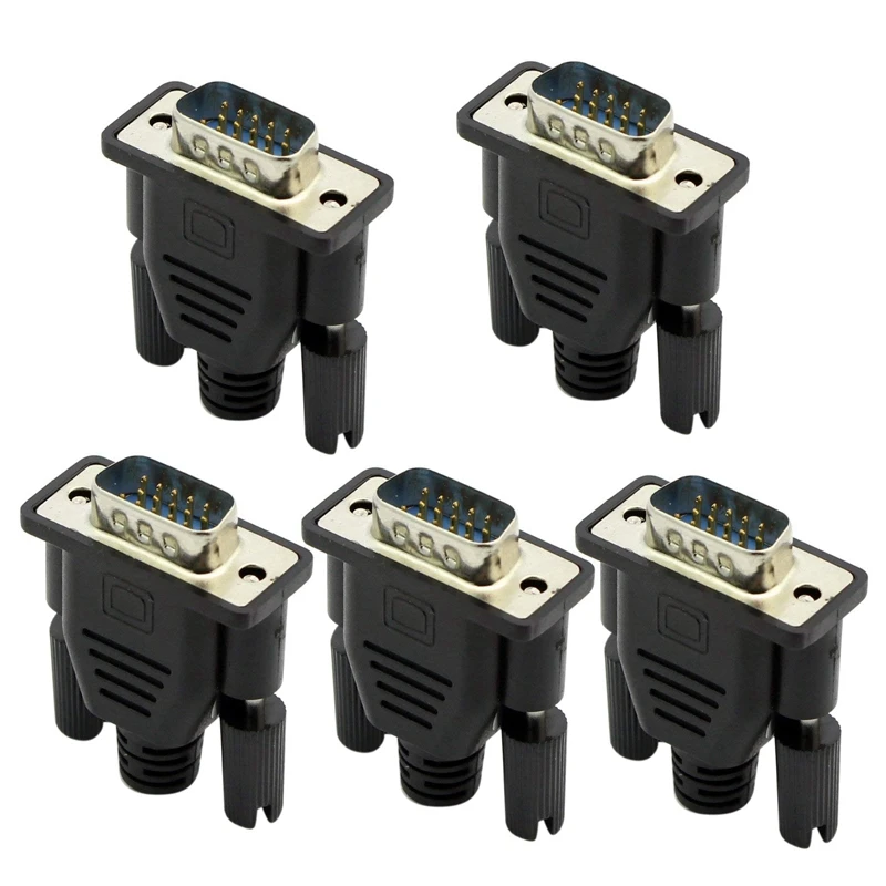 

5X VGA Virtual Display Adapter Male Dummy Plug EDID Headless Ghost Emulator Lock Plate